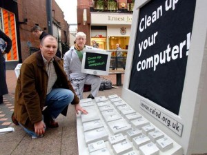 "Clean up your Computer" auf der Straße