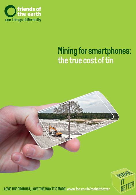 Friends of the earth: Mining for smartphones: the true cost of tin. November 2012